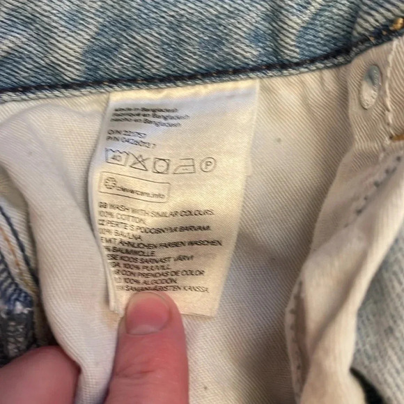 & Denim stonewashed straight jeans size 27 - Picture 5 of 5